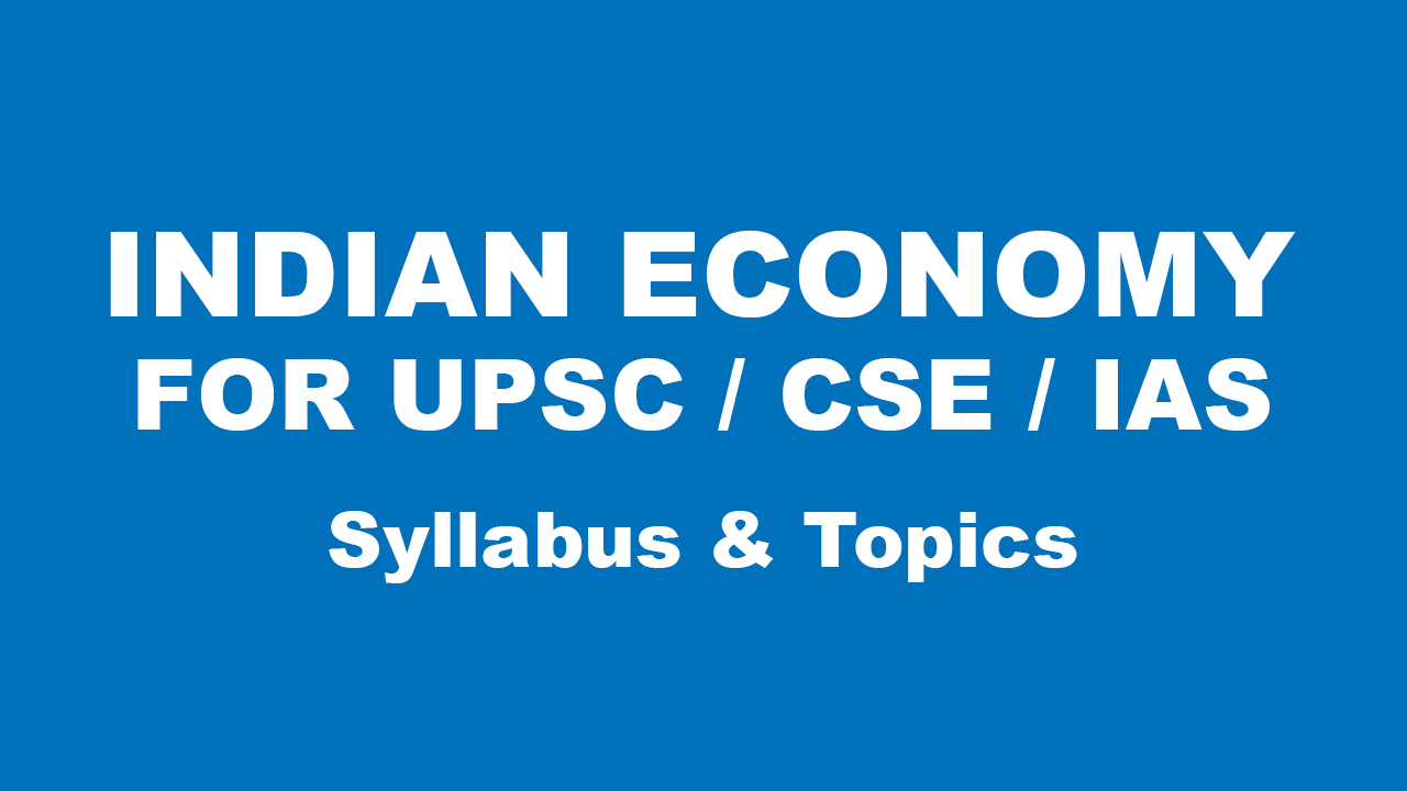 upsc economics syllabus
